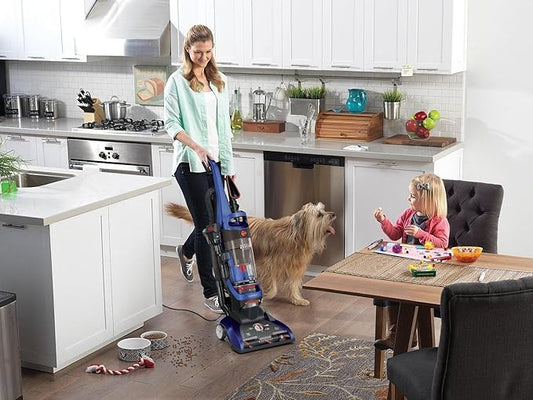 Hoover WindTunnel 2 Whole House Rewind Bagless Vacuum Cleaner, Corded Upright Vac, HEPA Media Filtration, Blocks Allergens and Absorbs Odors, Corded Vacuum Cleaners for Home Use