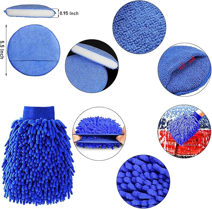 26Pcs Car Detailing Brush Set, Car Wash Kit, Car Cleaning Kit for Interior, Exterior & Wheels, Car Cleaning Kit, Car Cleaning Brush Kit Supplies for Car, Truck, SUV（ Drill not Included