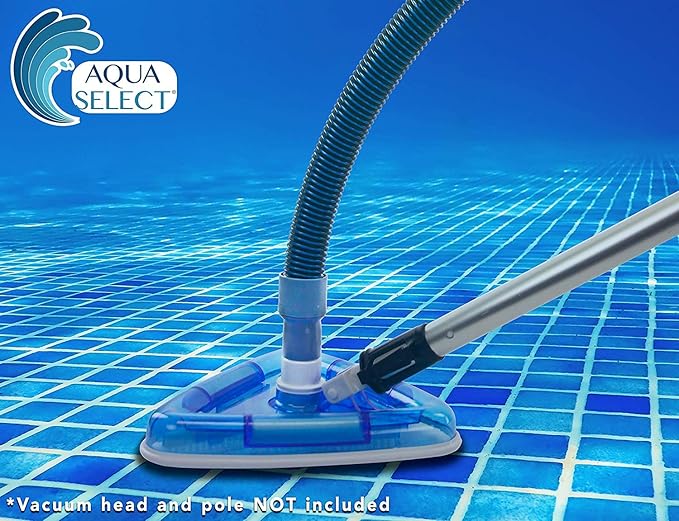Aqua Select Premium Kink-Free Swimming Pool Vacuum Hoses with 1.5-Inch Swivel Cuff | 35-Feet Length | Hose Helper Included | Perfect For Above Ground and Inground Pools