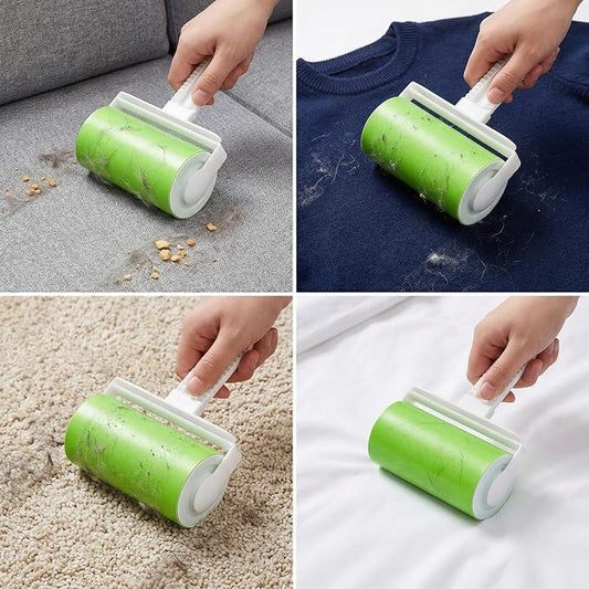 Reusable Washable Lint Roller 5 Pack, Sticky Mini and Medium Size | Portable Travel Lint Remover, Multi-Surface Compact Pet Hair Remover Cleaner, With Cover, For Clothes, Home, Carseats - Image 2