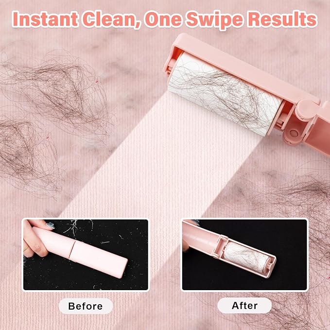 16 Pack Travel Lint Roller with 360 Sheets, Mini Portable Lint Remover | with 4 Handles & 12 Refills,Reusable Pet Hair Remover for Clothes with Cover, Easy to Clean for Luggage Use - Image 6