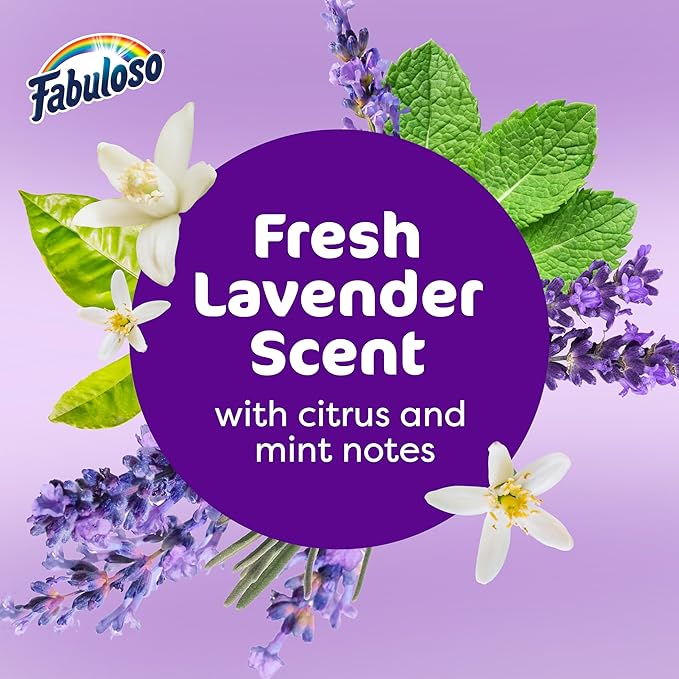 Fabuloso Multi-Purpose Cleaner & Floor Cleaner, 2X Concentrated, Lavender Scent, 56 fluid ounces