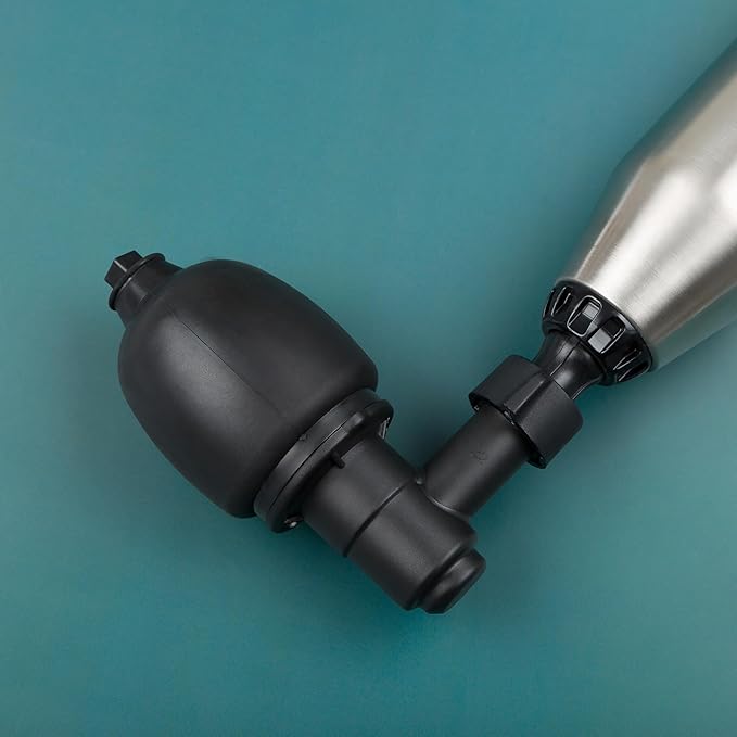 Professional Drain Blaster Gun, High Pressure Air Pump Plunger with Multiple Attachments for Toilet, Sink, Bathroom, Kitchen Clogs, Stainless Steel and Plastic Construction (Black)