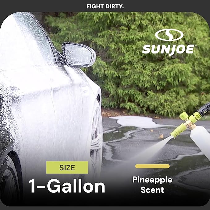 Sun Joe SPX-FCS1G Snow-Foam Pressure Washer Car-Wash Soap, 1 Gallon, Pineapple Scent