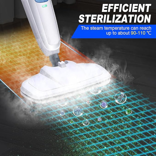 Electric Cleaner Floor Hot Steam Mop 1500W Floor Steam Cleaner 5-in-1 Tile Cleaner Hard Wood Floor Cleaner MultiPurpose Handheld Steam Cleaner with 2 Washable Microfiber Pads