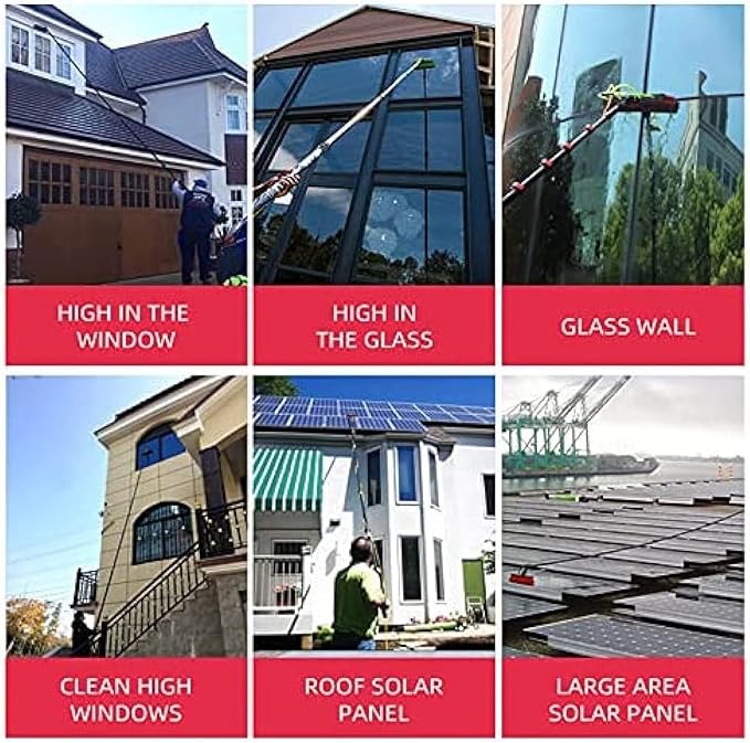 Telescopic Window Cleaning Pole 3.610.8m Water Fed Brush Ideal for Solar Panel & Conservatory Roof Cleaning 12FT Long Reach Cleaning Tool