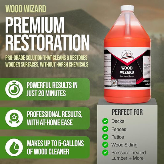 Wood Wizard RevivePro Cleaner: Elevate Your Deck and Fence Wood's Natural Charm with SESW's Premium Care Solution (5)