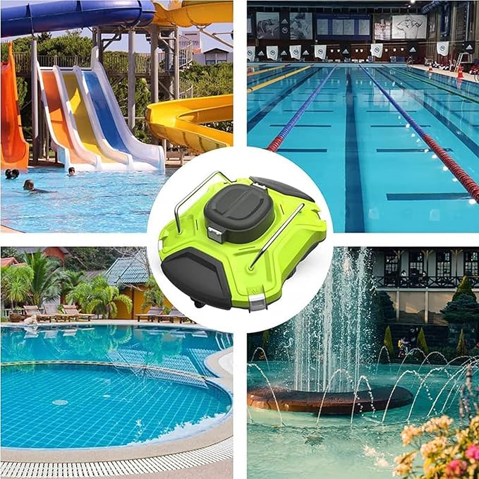 Cordless Robotic Pool Cleaner,360° Powerful Cleaning with Smart Route Planning,Automatic Vacuum for Effortless Pool Maintenance
