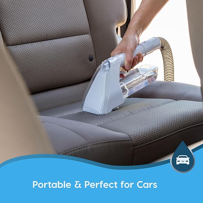 IRIS USA Carpet Spot Cleaner Machine with Auto Spray for Low Pile Carpets, Couch, Sofa, Upholstery, Car Detailing,Shallow Berber Rug, Lightweight Portable Chemical-Free Stain Remover 500mL Water Tank