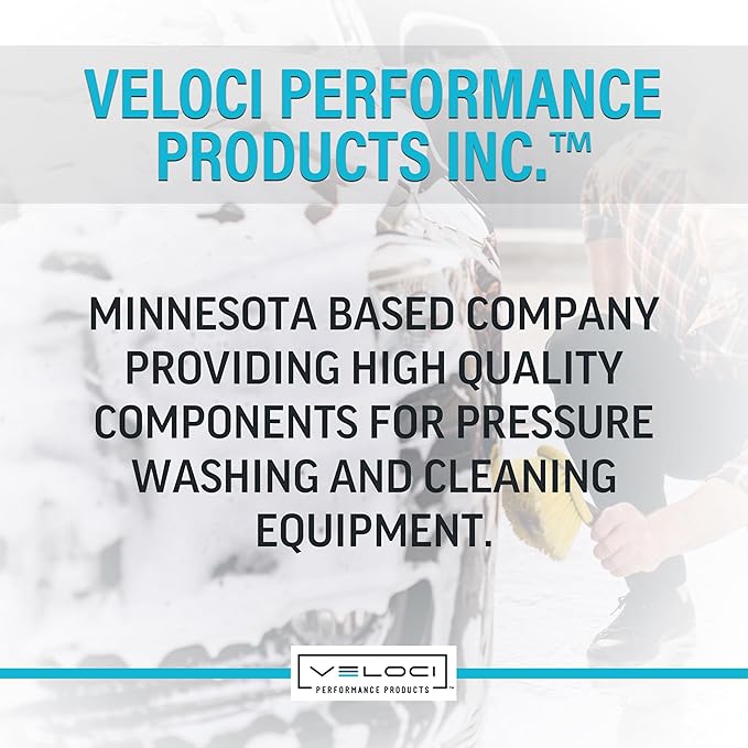 Veloci Performance HydroJet Pressure Washer Surface Cleaner Attachment with Gun for Driveways, Concrete, Patios, Commercial-Grade, 22.2002, 24”