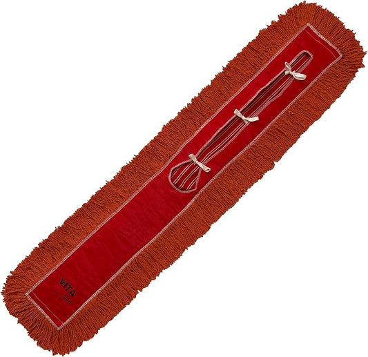 Ultimate Dust Mop Kit: Industrial-Grade Performance, Heavy-Duty Frame, Telescopic Handle - Orange 48 Inch