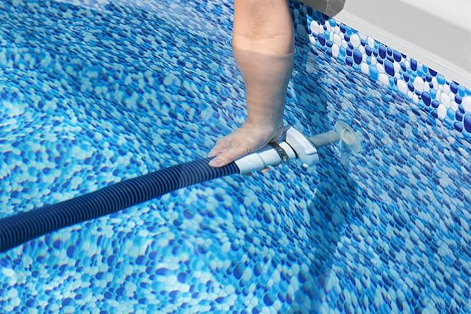 Bestway Flowclear Pool Cleaning Vacuum Hose 30 Feet | Compatible with Most Swimming Pools | Includes Adapter and Hose Clamps