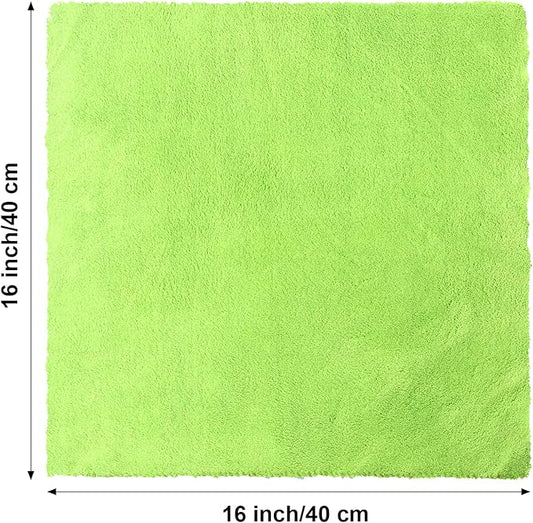 Shimeyao 30 Pcs 16 x 16 Inch Edgeless Microfiber Plush Towels for Cars Detailing Drying Wash Polishing Absorbent Cleaning Cloths, 500 GSM(Multicolor)