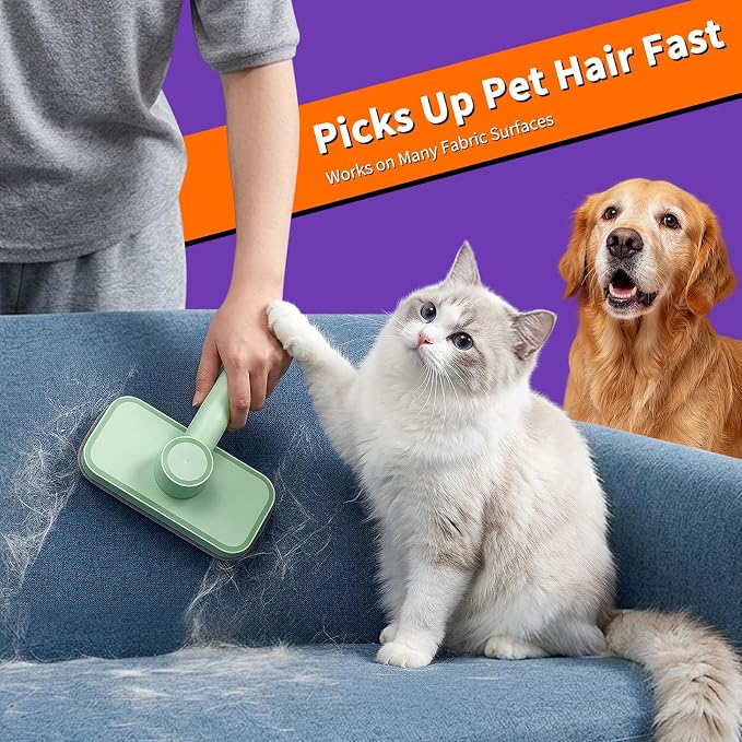 Pet Hair Removal Tool, Reusable Lint Brush for Multi-Fabric Edge | Upgraded Lint Broom Electrostatic Lint Brush Ideal for Pet Hair Removal, Couch & Bedding Cleaner, Dog & Cat Fur Removal - Image 8