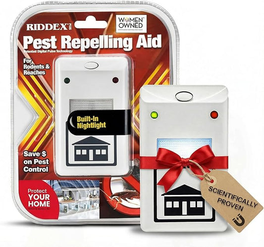 RIDDEX Plus Insect Repellent | Plug in, Mouse Deterrent - Pest Control for Defense Against Rats, Mice, Roaches, Bugs and Insects | Control Pests with No Toxins | White