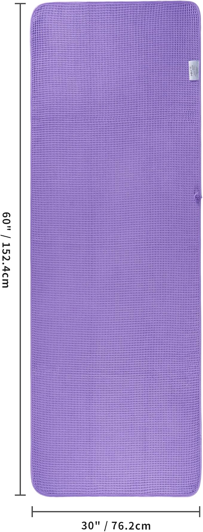 POLYTE 430 GSM Microfiber Oversize Quick Dry Lint Free Bath Towel, 60 x 30 in, 4 Pack (Waffle Weave)