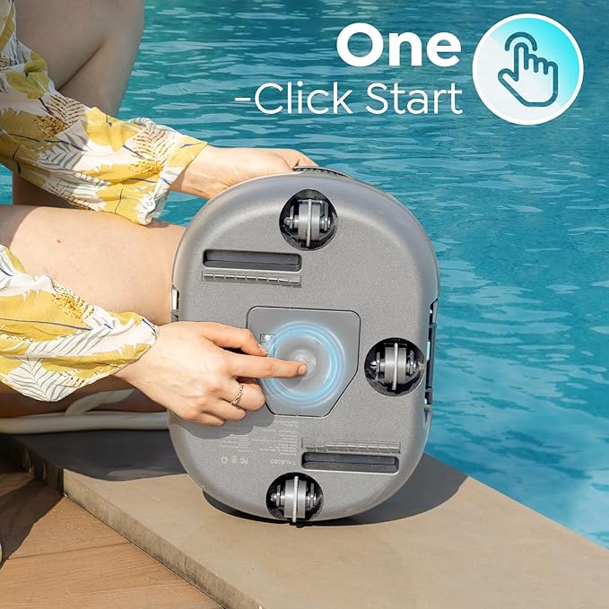 Cordless Pool Robot Cleaner for Above Ground Pools, 120-Min Runtime, 2.5H Fast Charge, with Smart Auto-Park
