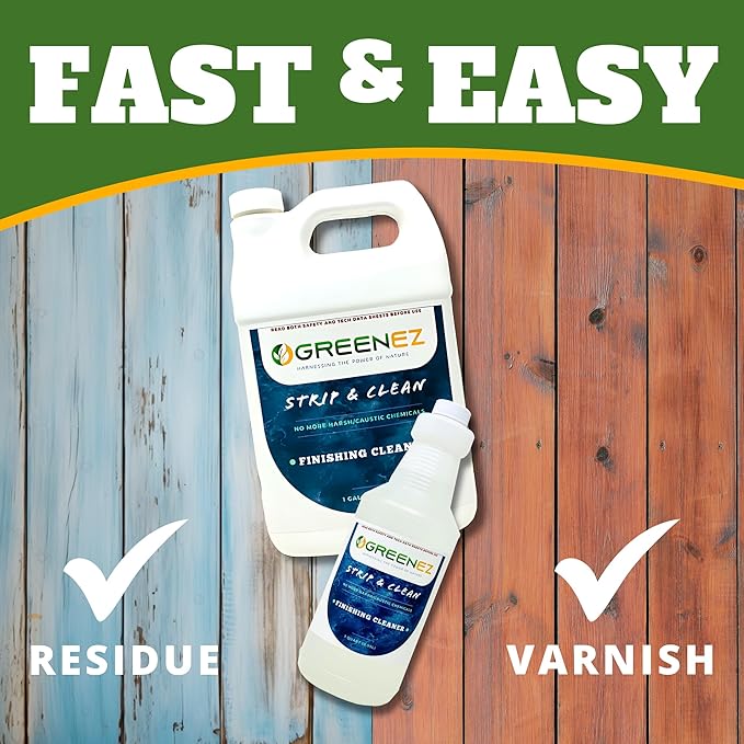 Cleaner | Heavy-Duty Stripper Residue & Grease Remover for Wood | Concentrated Kitchen Degreaser & Stain Remover | Prepares Surfaces for New Finishes - 1 Gallon