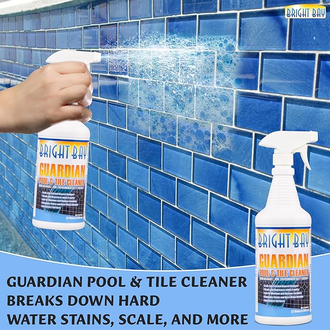 Pool & Tile Cleaner Removes Calcium Buildup & Scum Line Remover, Biodegradable and Environmentally Friendly (32 Ounces)
