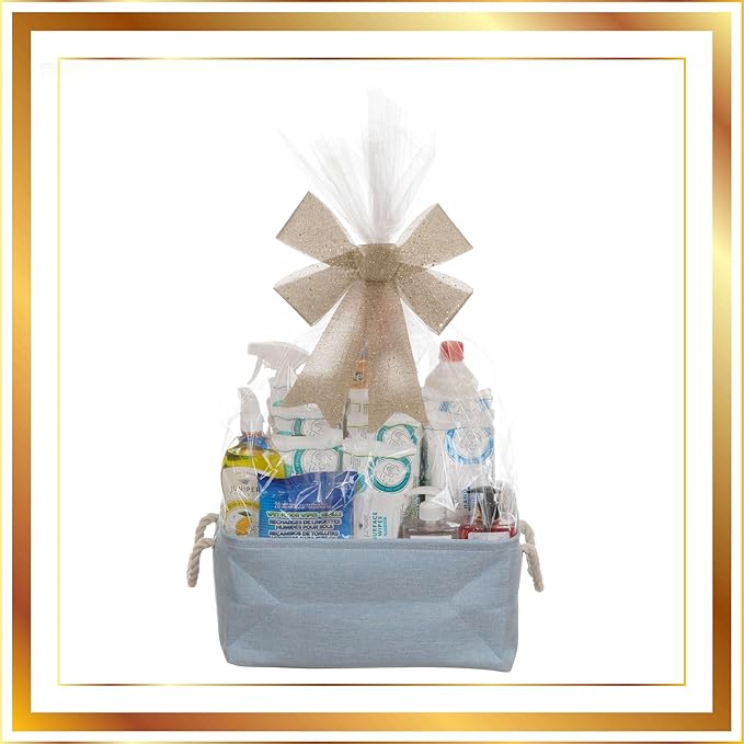 Luxury Cleaning, Supplies Kit, All In One Household Cleaning Essentials Set with Surface-Floor-Hand Cleaners, Laundry Detergent, Dish Soap, Nice Gift for New Homeowners