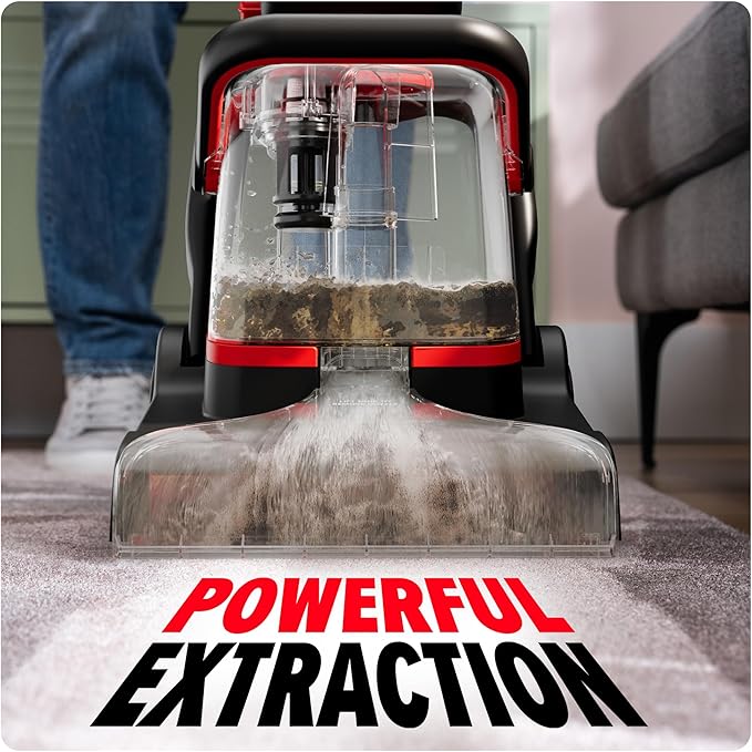 Dirt Devil Full Size Carpet Cleaner Machine for Carpet and Upholstery, Deep Cleaning Carpet Shampooer Machine with Two Cleaning Modes, Pair with Dirt Devil Carpet Cleaner Solution