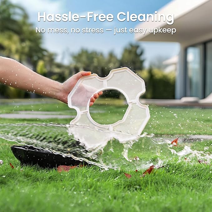 AIPER Cordless Robotic Pool Vacuum, Self-Parking Technology, Portable, Ideal for Above-Ground Flat Pool up to 40 Feet, Grey