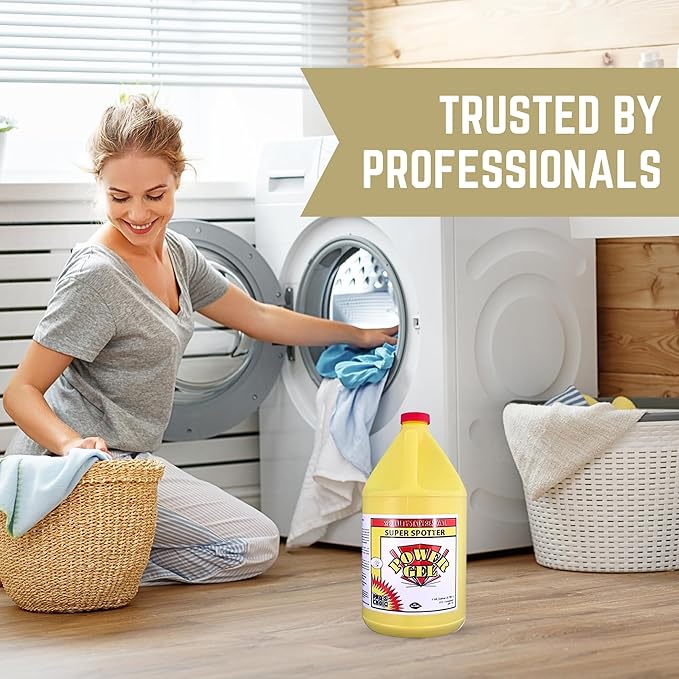 Pro's Choice Clothing Stain Remover Power Gel Super Spotter - Fabric Stain Remover for Clothes Laundry & Spot Remover - Stain Removal for Stubborn Ink - Grease Stain Remover for Clothes (1 Gallon)