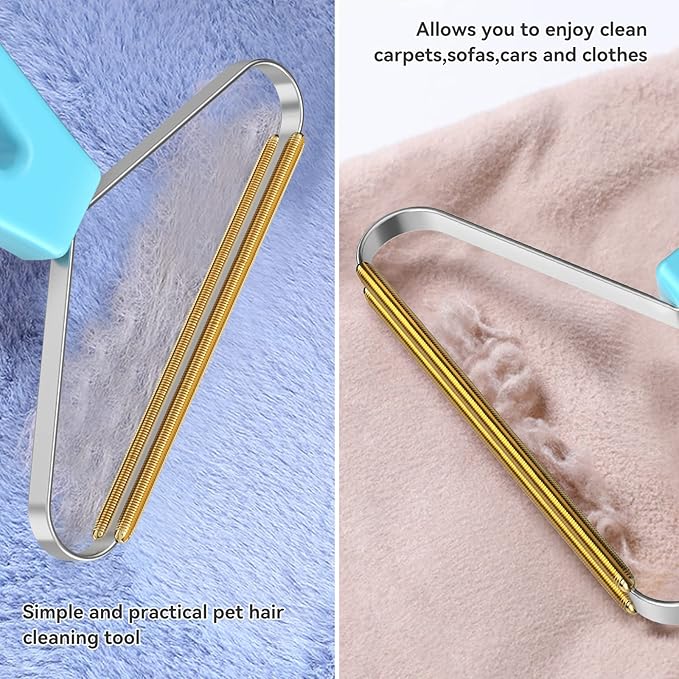 Carpet Rake, Lint Remover, Pet Hair Remover for Dog Cat Fur & Carpets | Portable Lint Brush Shaver, Pet Hair Removal Tool, Works on Car Mat Couch Pet Bed Furniture Rug, Removes Fur Effectively - Image 5