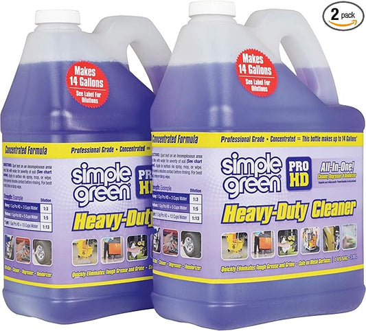 Simple Green SMP213421 Pro Hd Heavy Duty Cleaner, 1 gal Bottle, 11" Height, 5" Width (Pack of 2)
