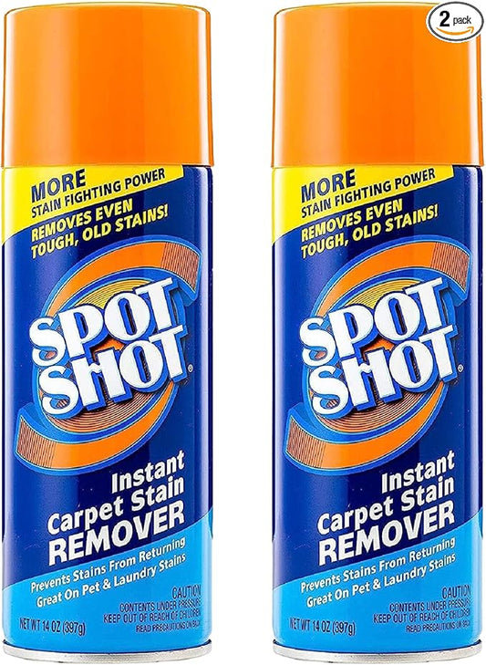 Spot Shot Instant Carpet Stain Remover Aerosol 14 oz can - 2 Pack