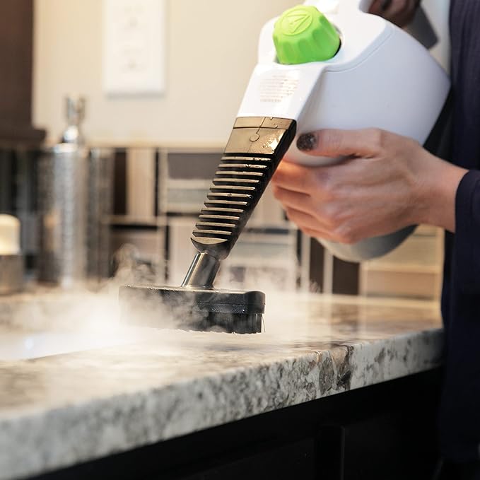 Steamfast SF-210 Handheld Steam Cleaner, 6 Accessories Included, 12-Foot Power Cord, Chemical-Free Steam, Heats Up in 3 Minutes, 6-Ounce Water Tank, Powerful Steam Removes Dirt, Grime, Grease and More