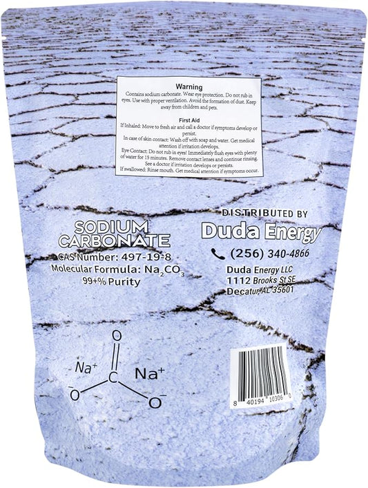 Duda Energy 5 lb Bag of Pure Sodium Carbonate Dense Soda Ash Na2CO3 pH Adjust Chemical Spa Pool Cleaning Dishwasher