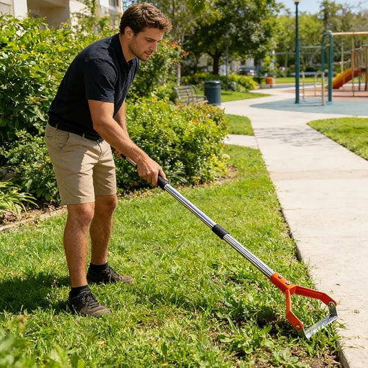 Garden Hoe for Weeding | Heavy Duty Loop Long Handle Shovel,Metal Weeder Scraper Gardening Hoe - for Digging Trenching Loosening Hoeing Edging Farm Lawn Backyard Patio Flower Bed