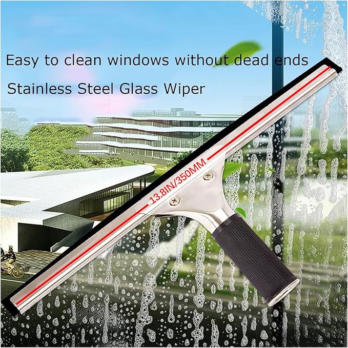 Window Cleaner Kit, Roof Cleaning Tools, With Extension Pole 30Ft/9M Telescopic Window Washing Equipment With Bendable Head For Cleaning Home Windows Glass Cars Solar Panel Clean,50cm Brush Head,6m(2