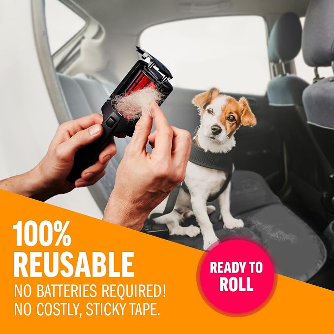 ChomChom Roller Pet Hair Remover – Reusable Lint Roller Pet Hair Removal Tool for Clothes, Couches, Cars and Travel - Cat Dog Hair Remover, Compact, No Sticky Refills Needed (Mini Roller) - Image 4