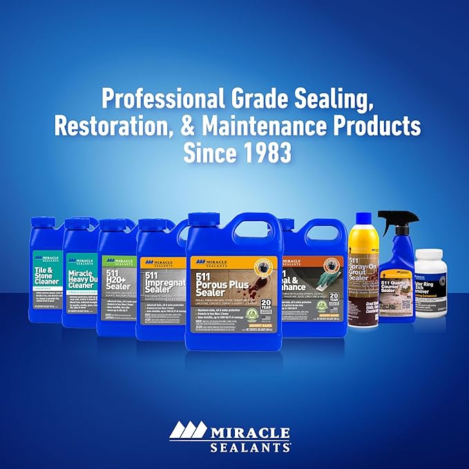 Miracle Sealants Tile & Stone Cleaner Concentrate for Natural Stone, Tile & Grout, Gallon, 4 Pack