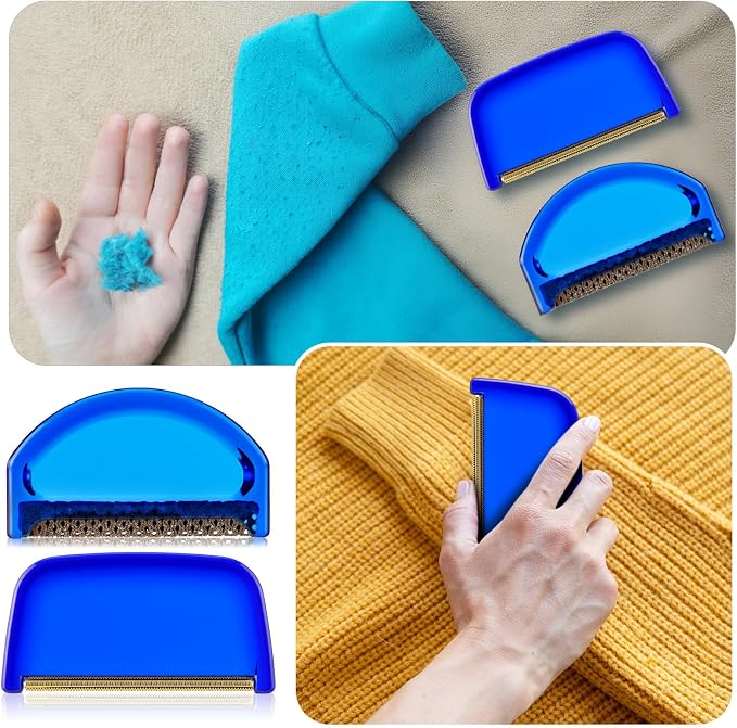 Boao 20 Pieces Sweater Combs to Remove Pilling, Multi-Fabric, Retro Luxury | Fabric Shaver Comb for Wool Cashmere Cotton, Metal Blade Removes Sweater Fuzz Bobbles for Knits Scarves Coats Pants Blankets - Image 4