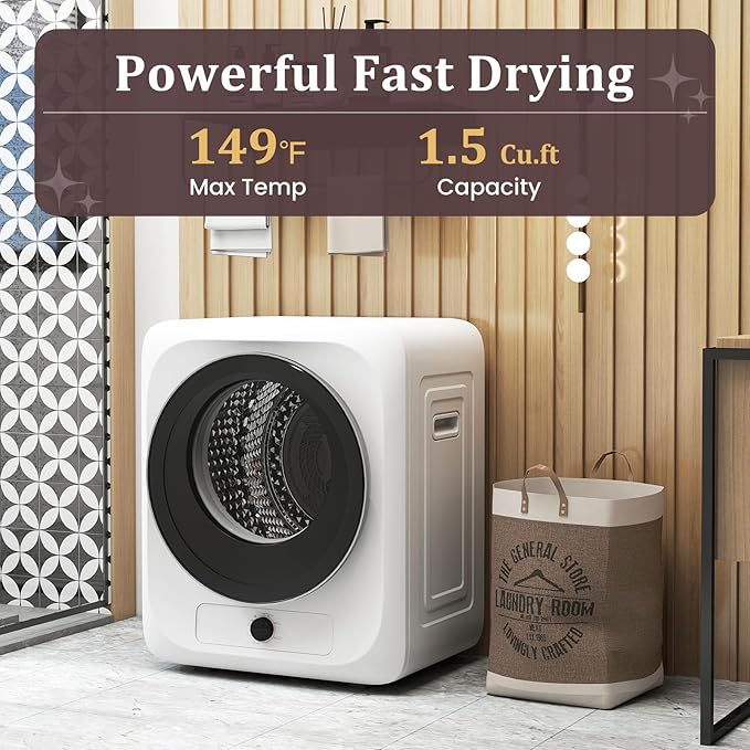 Auertech Portable Washer and Dryer Combo, 28 Lbs Twin Tub Washing Machine, 1.5 Cu.Ft Compact Clothes Dryer, Portable Washing Machine and Dryer Set for Laundry Apartment, RV, Dorm, White