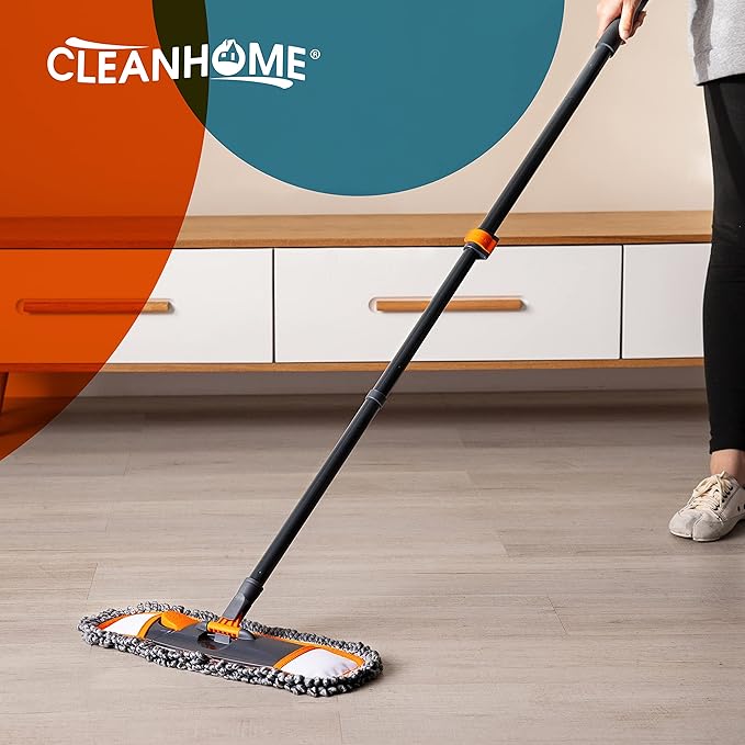 Mirofiebr Dust Mop with 7 PCS Washable Mop Pads and Extendable 55” Long Handle, Multifunction Floor Mop for Hardwood,Marble,Laminate,Tile Floor Mopping