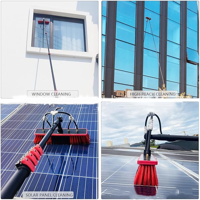Window Cleaning Pole,High-Altitude Cleaning Brushes,Water Fed Telescopic Brush Conservatory Roof Cleaning Tools for Photovoltaic Panel Cleaning,7M,3M