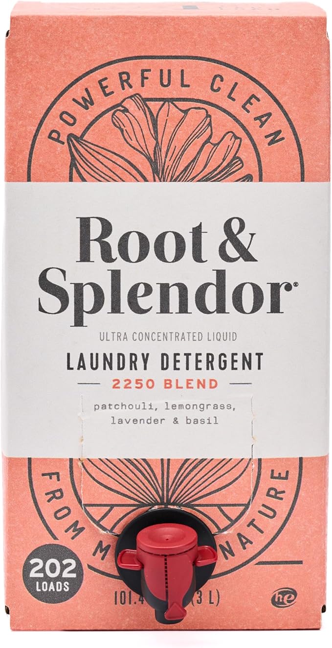 Root & Splendor Ultra Concentrated All Natural Laundry Detergent Liquid - Plant Based, Enzymatic Laundry Soap, 2250 Scent, 3 Liter, 200 Loads