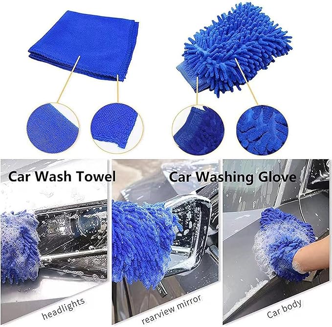 Car Cleaning Brush | 29-Piece Washing Scrubber Set for Vehicle,Vehicle Washing Brushes | for Truck Sedan SUV RV Garage Outdoor Home