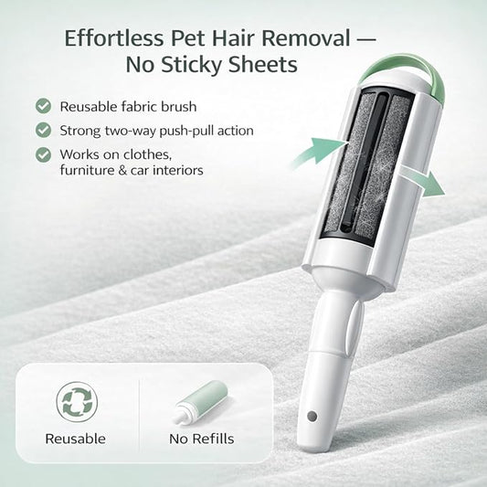 Pet Hair Remover Roller- Pet Hair Removal Tool with Strong Grip for Effortless Cleaning- Pet Hair Roller Lifts Fur from Clothes, Furniture & Car- Keep Your Home Fur-Free with Easy Cat Hair Lint Roller - Image 2