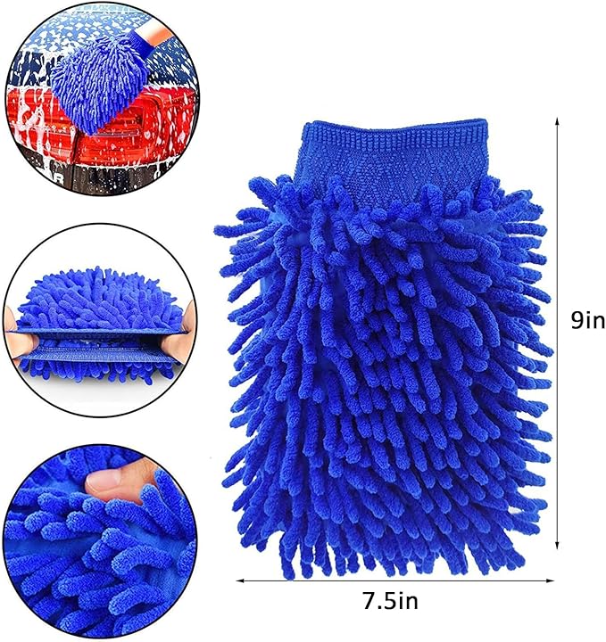 27-Piece Car Cleaning Kit, Professional Auto Detailing Tools with Microfiber Towels, Brush Set & Interior Cleaner Accessories for Car Wash, RV, Truck (Blue)