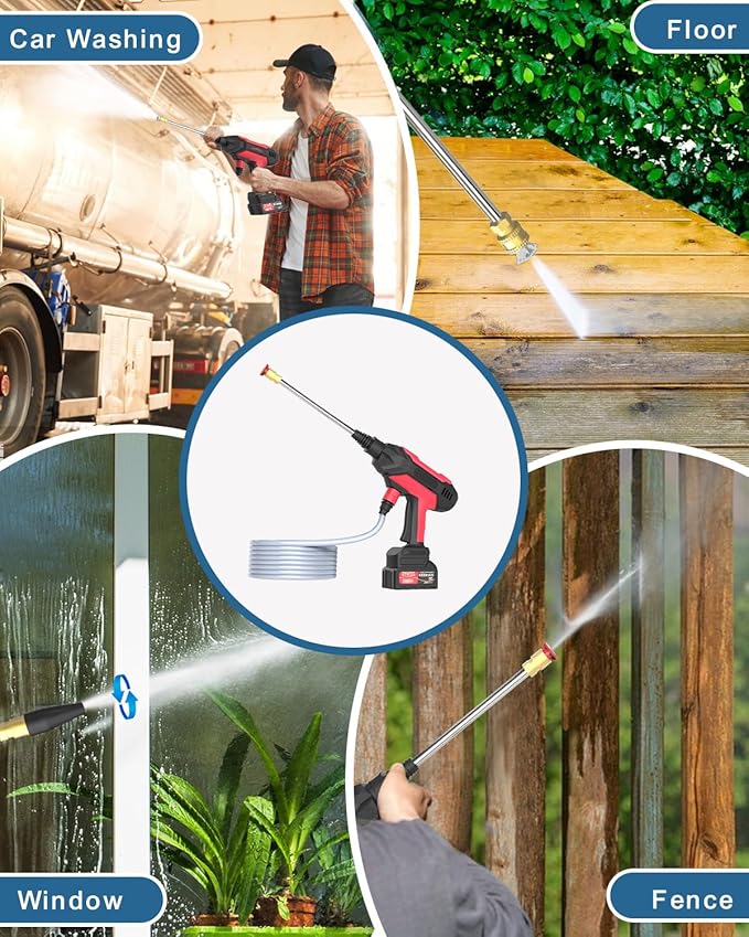 Jet Nozzle High Pressure Hose Nozzle for Garden Hose for Car Washing, Garden Cleaning, Patio