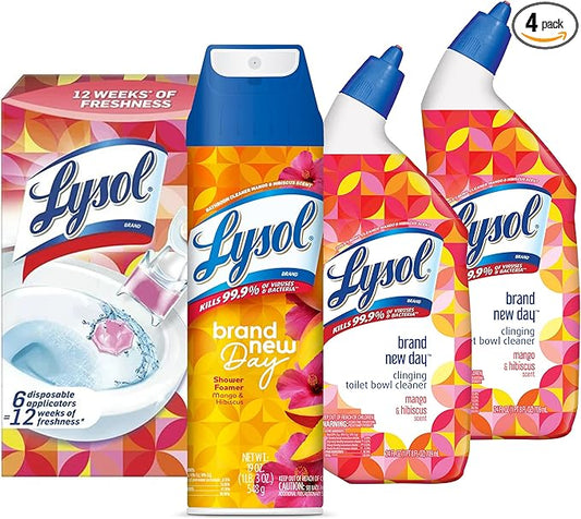 Lysol Toilet Bowl Cleaner, 24 Ounces (Combo - Mango and Hibiscus)