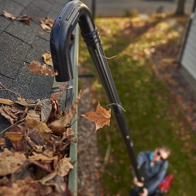 Universal Gutter Cleaning Kit with Extended Reach for Handheld Leaf Blowers Includes Shoulder Strap