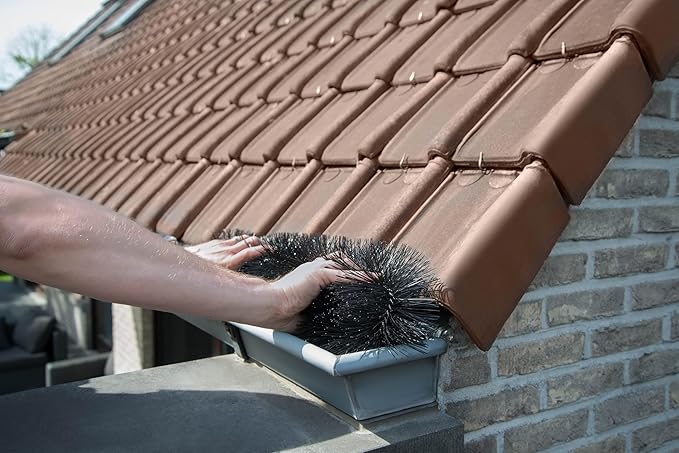 Gutter Brush Guard, Prevents Clogs, Filters Leaves, for 5 Inch Gutters (4.25 Inch - 40 Ft.)