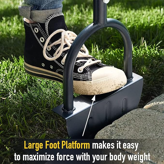 Edger Lawn Tool Safe Steel Half Moon Edger Coating Half Moon Lawn Edger with T Grip for Cleaning Edges Along Sidewalks Driveways Garden Flower Beds