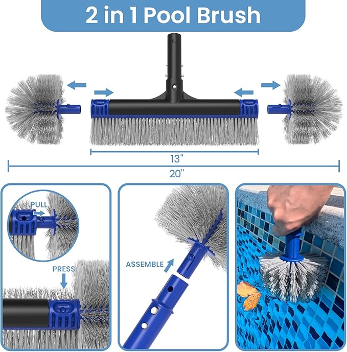 Poolvio Premium Pool Cleaning Kit: Inground & Above-Ground Bundle
